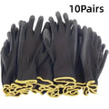3 a 10 pares de luvas de trabalho pretas